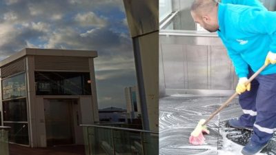 Asansöre tuvaletini yapan adamın görüntüsü yok artık dedirtti