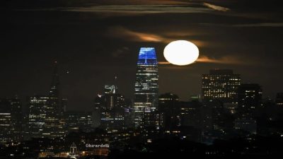San Francisco ve New York’ta çiçek dolunayı görenleri büyüledi
