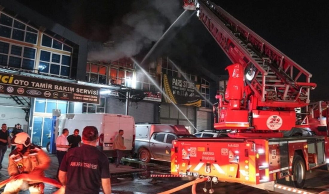 Ankara Başkent Oto Sanayi Sitesi’nde yangın! Ankara Yenimahalle'de yer alan
